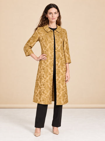 Vintage Brocade Coat Vintage Ladies Coat Is Made model_front_3