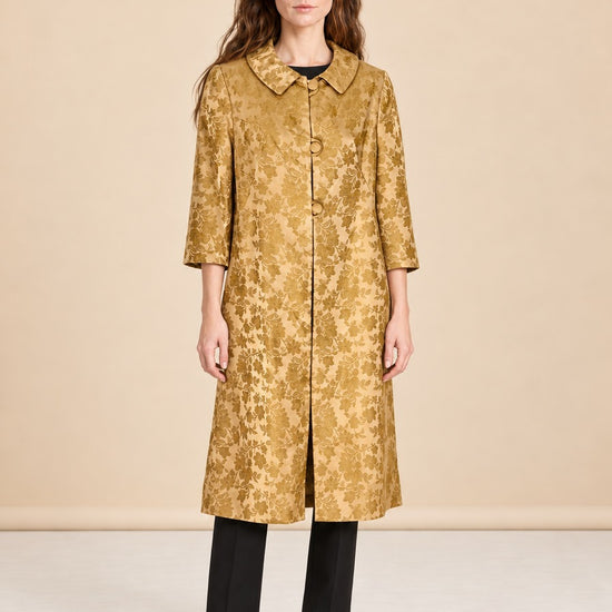 Vintage Brocade Coat Vintage Ladies Coat Is Made model_front