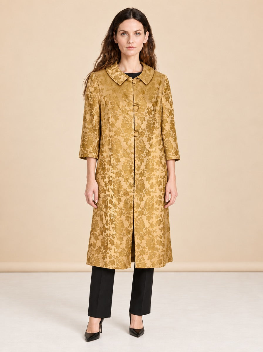 Vintage Brocade Coat Vintage Ladies Coat Is Made model_front