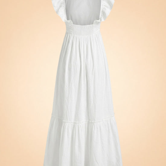 White Cotton Dress ghost_back