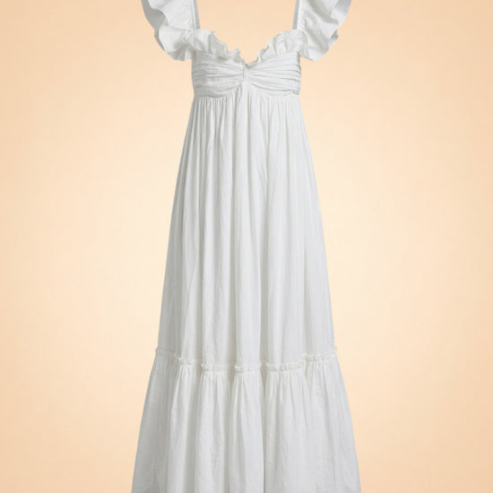 White Cotton Dress ghost_front