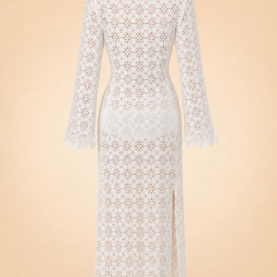 White Eyelet Coverup ghost_back