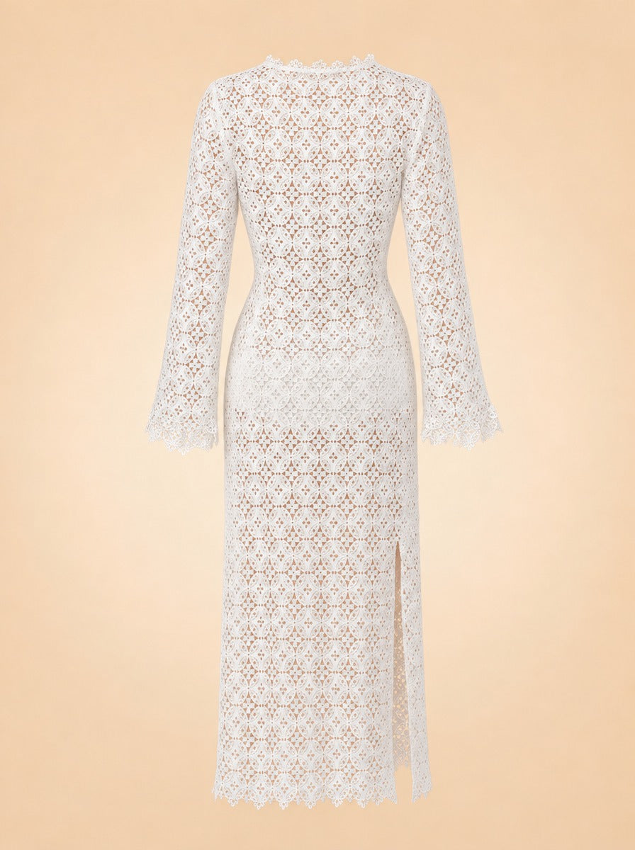 White Eyelet Coverup ghost_back