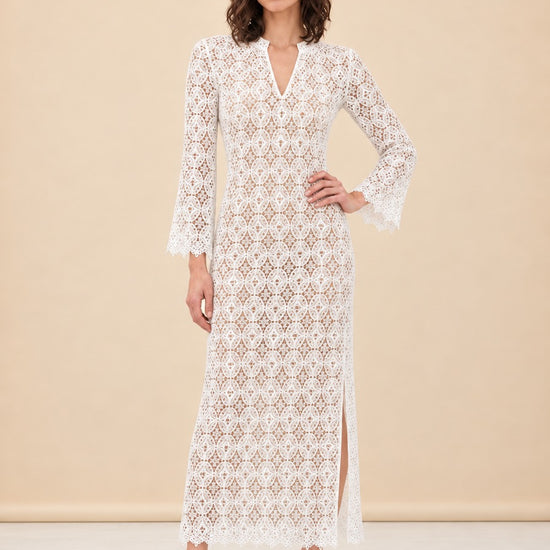 White Eyelet Coverup model_front_3