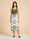 Women’s Chandler Embroidered Floral Midi-Skirt by Marie Oliver — front