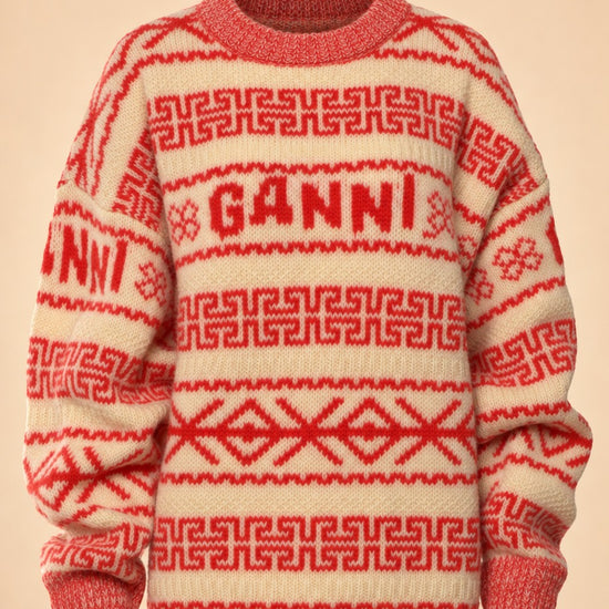 Wool Striped Sweater ghost_front