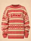 Wool Striped Sweater ghost_front