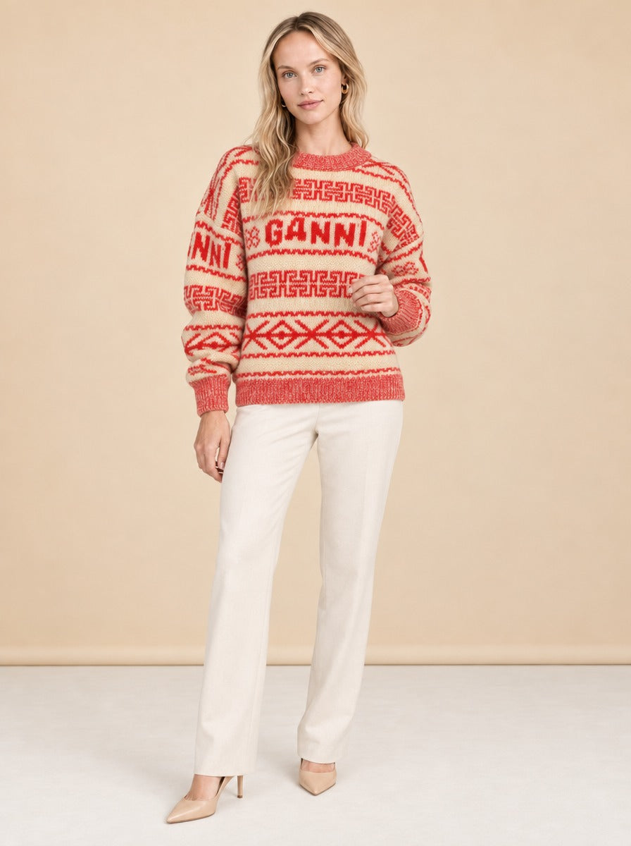 Wool Striped Sweater model_front_2