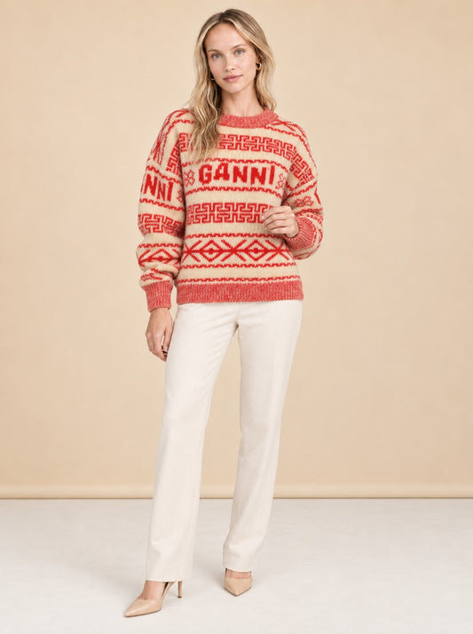 Wool Striped Sweater model_front_2