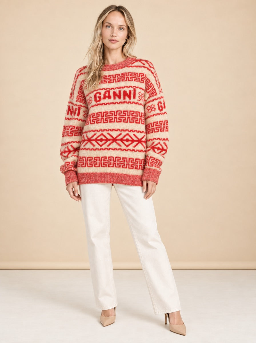 Wool Striped Sweater model_front_3