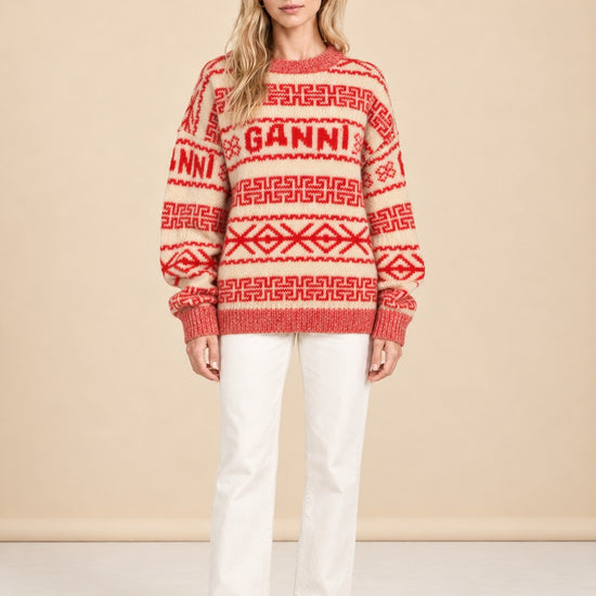 Wool Striped Sweater model_front
