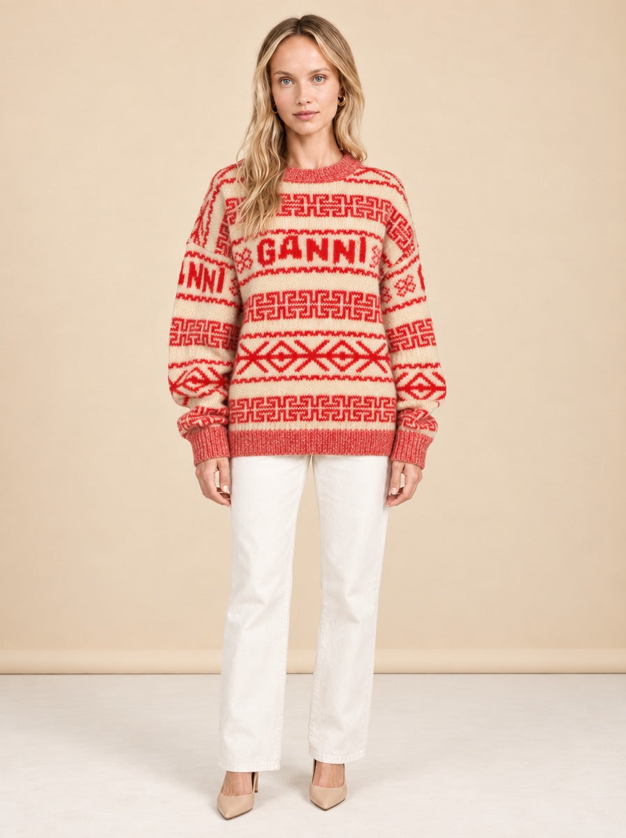 Wool Striped Sweater model_front