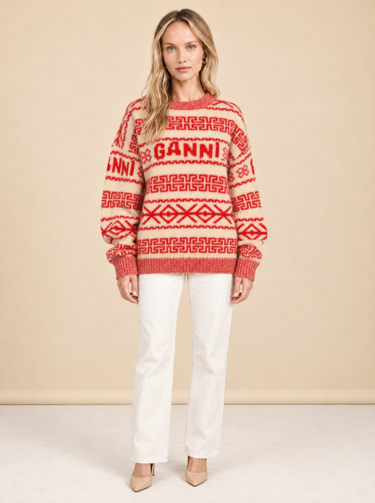 Wool Striped Sweater model_front