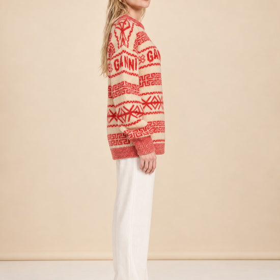 Wool Striped Sweater model_side