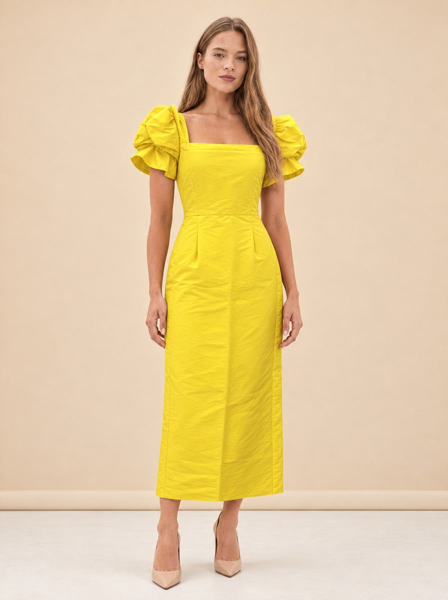 Yellow dress 2 model_front