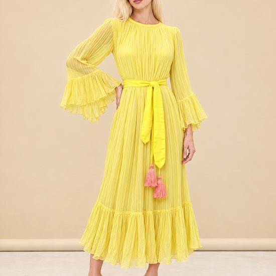 Yellow dress 3 model_front_3