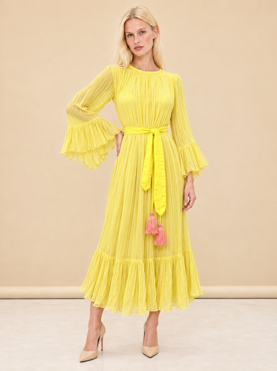 Yellow dress 3 model_front_3