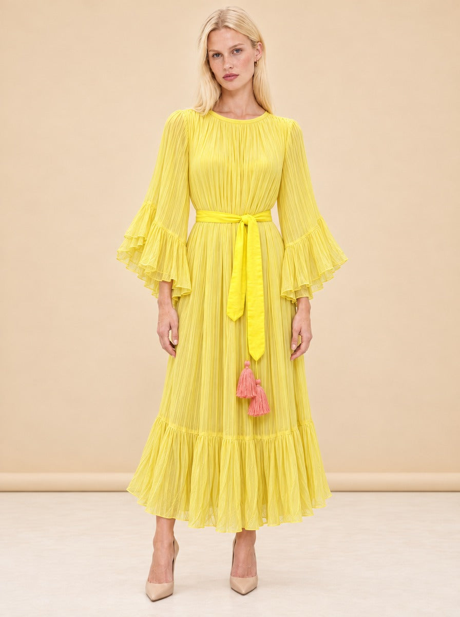 Yellow dress 3 model_front