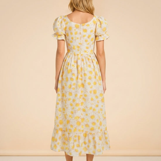 Yellow Floral model_back