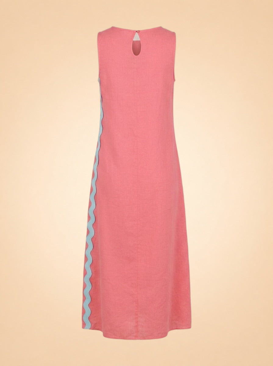 Zalia Side Stripe Maxi Dress by Southern Tide — back detail