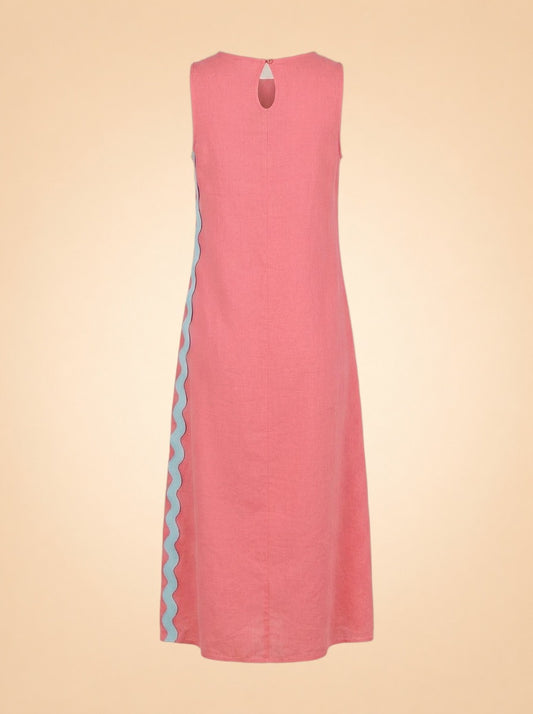 Zalia Side Stripe Maxi Dress by Southern Tide — back detail