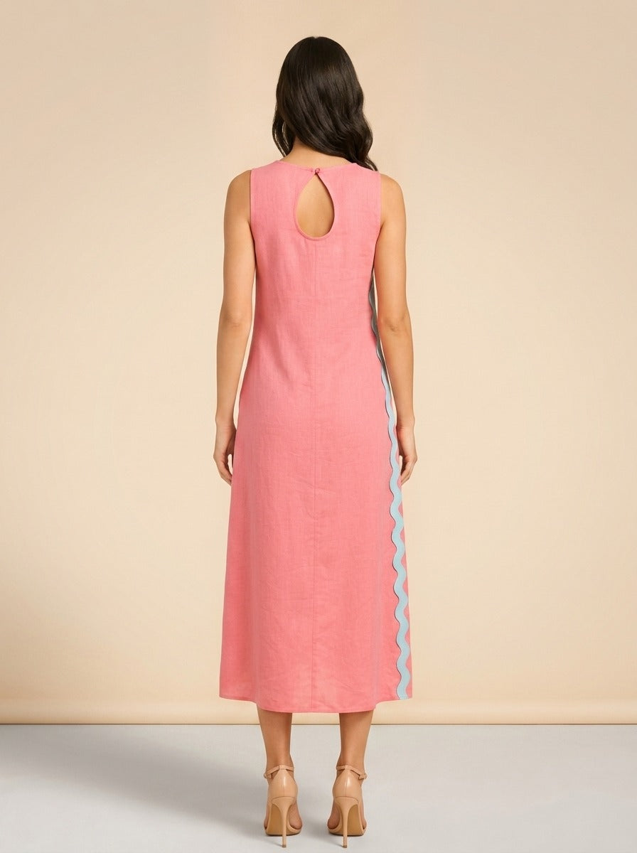 Zalia Side Stripe Maxi Dress by Southern Tide — back