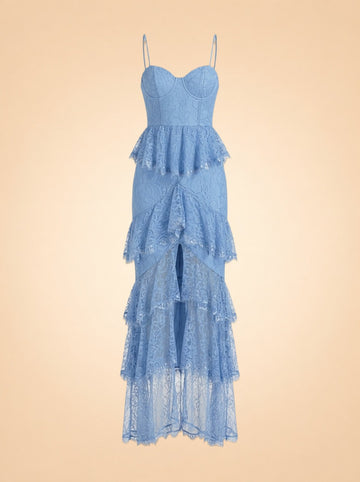 Zelda Fitz Gown In Baby Blue ghost_front