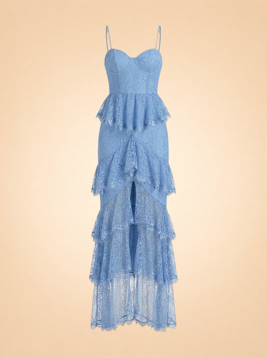 Zelda Fitz Gown In Baby Blue ghost_front