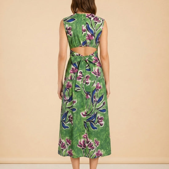 Zorina Tie-Detail Midi Dress model_back